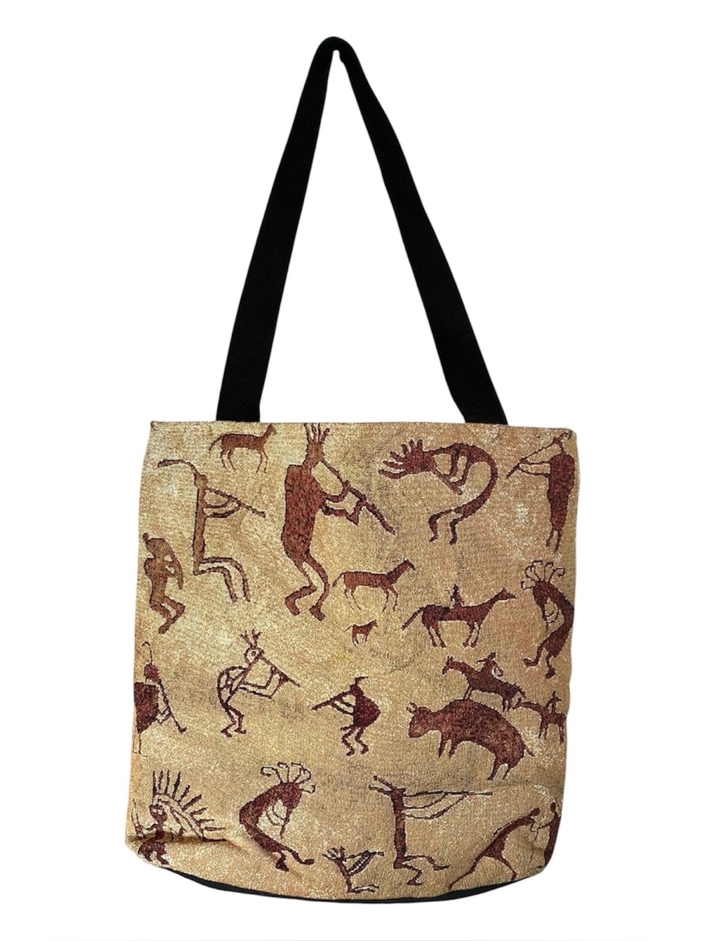 KOKOPELLI Tapestry Tote Bag Indigenous Southwest Cave Art Design